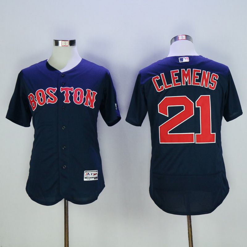 Men Boston Red Sox #21 Clemens Blue MLB Jerseys->boston red sox->MLB Jersey